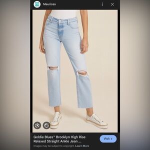 Maurices Sky Blue Distressed Boyfriend Jeans